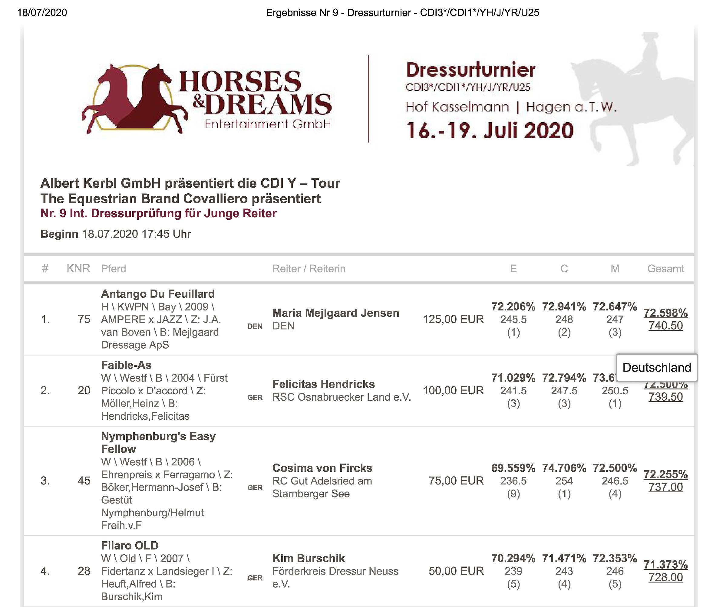 CDI HORSES DREAMS